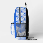 おもしろいの青いキューブ、パーソナ動揺してライゼーション プリントバックパック (右)