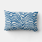 おもしろいの青いシマウマのストライプの野生のアニマルプリント ランバークッション (裏面)