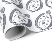 おもしろいの青と白 ラッピングペーパー (ロールコーナー)