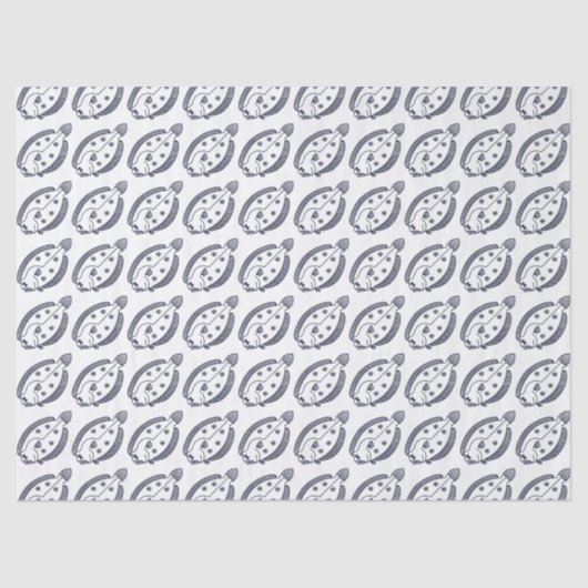 おもしろいの青と白 薄葉紙 (正面)