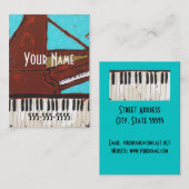おもしろいの音楽的なピアノ名刺 名刺 (正面/裏面)