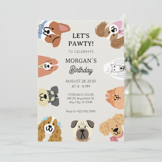 おもしろいの頭の誕生日 招待状 (スタンド正面)