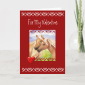 おもしろいの馬のバレンタイン愛詩 シーズンカード (正面)