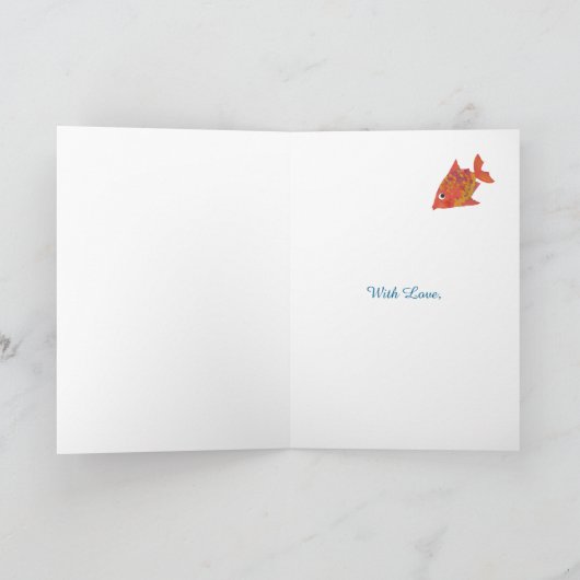 おもしろいの魚の海のNoroozカード叔母のために シーズンカード (内部)