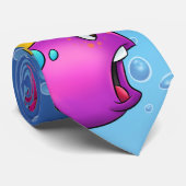 おもしろいの魚の漫画のタイ ネクタイ (ロール)