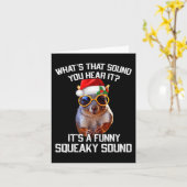 おもしろいの鳴き声のクリスマスリスのクリスマス カード (黄色い花)