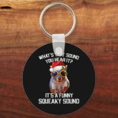 おもしろいの鳴き声のクリスマスリスのクリスマス キーホルダー (正面)