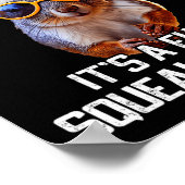 おもしろいの鳴き声のクリスマスリスのクリスマス ポスター (角)