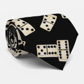 おもしろいの黒いドミノパターン ネクタイ (ロール)