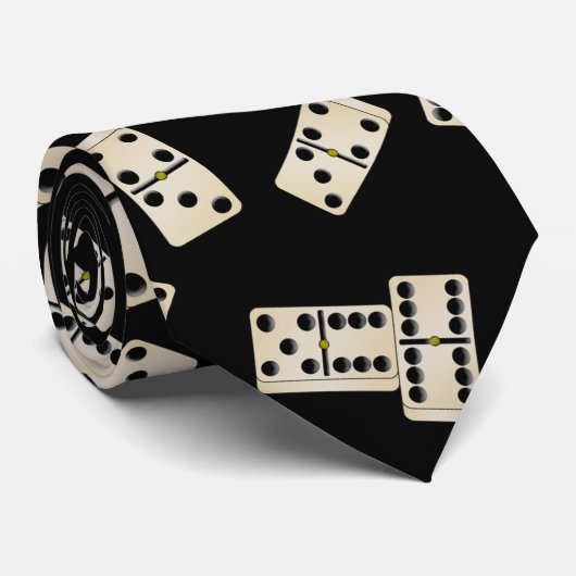 おもしろいの黒いドミノパターン ネクタイ (ロール)