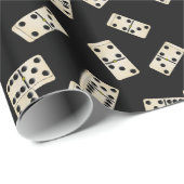 おもしろいの黒いドミノパターン ラッピングペーパー (ロールコーナー)