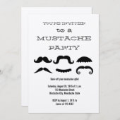おもしろいの黒い髭のパーティの招待状 招待状 (正面/裏面)