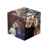 おもしろいの2つのサイズのパーソナライズな写真の立方体箱 フォトキューブ (裏面アングル)