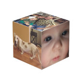 おもしろいの2つのサイズのパーソナライズな写真の立方体箱 フォトキューブ (正面アングル)