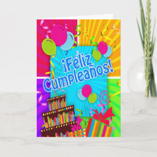 おもしろいの¡ Feliz Cumpleañosは気球の流れを着色します カード