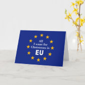 おもしろいのBrexitメッセージは、私によってがクリスマスのためにほしいすべてEUです カード (黄色い花)