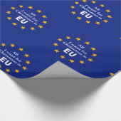 おもしろいのBrexitメッセージは、私によってがクリスマスのためにほしいすべてEUです ラッピングペーパー (角)