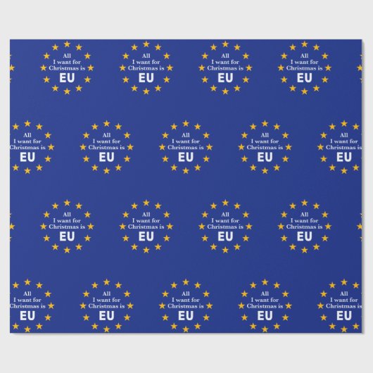 おもしろいのBrexitメッセージは、私によってがクリスマスのためにほしいすべてEUです ラッピングペーパー (フラット)