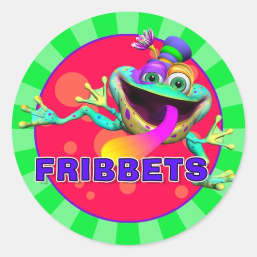 おもしろいのFribbetsのステッカー ラウンドシール (正面)