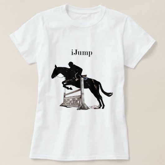 おもしろいのiJumpの馬 Tシャツ (デザイン正面)