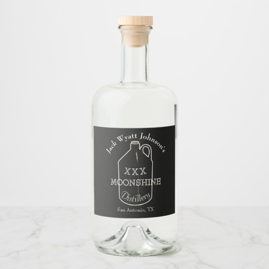 おもしろいのMoonshineラベル(ボトル) リキュールボトルラベル (正面)