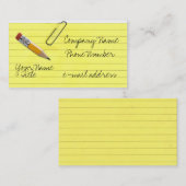 おもしろいのnotepaperの鉛筆Trompe - l ' oeil 名刺 (正面/裏面)