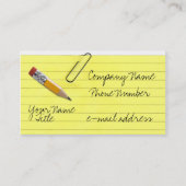 おもしろいのnotepaperの鉛筆Trompe - l ' oeil 名刺 (正面)