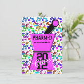 おもしろいのPharm-Dの卒業の招待状 招待状 (スタンド正面)