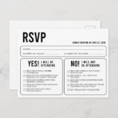 おもしろいのRSVP結婚ポストカード ポストカード (正面/裏面)