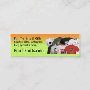 おもしろいのTシャツのプロフィールカード スキニー名刺