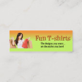 おもしろいのTシャツのプロフィールカード スキニー名刺 (裏面)