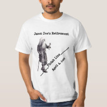 おもしろいのTシャツの退職の日付のギャグのギフトの決勝線