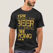 おもしろいのTシャツビールpong Tシャツ (正面)