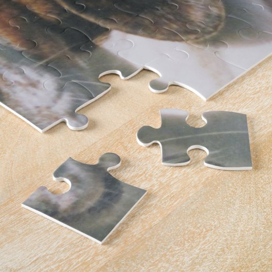 おもしろいのTreeingの歩行者のCoonhoundのパズル ジグソーパズル (側面)