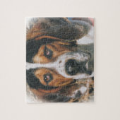 おもしろいのTreeingの歩行者のCoonhoundのパズル ジグソーパズル (縦)