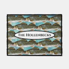 おもしろいのWalleyeのパイクの魚パターン ドアマット