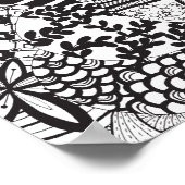 おもしろいのZendoodle円パターン ポスター (角)