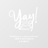 おもしろいはいいらっしゃいませ訪問者の名前 ウィンドウサイン (シート)