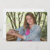 おもしろいはがきスタイル卒業パーティー招待状 セーブザデート (裏面)