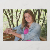 おもしろいはがきスタイル卒業パーティー招待状 セーブザデート (裏面)