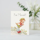 おもしろいはがきヴィンテージへの道ハピネス新しい住所 案内ポストカード (スタンド正面)