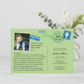 おもしろいはがき誕生日パーティーの招待 招待状 (スタンド正面)