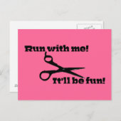 おもしろいはさみ走が! ポストカード (正面/裏面)