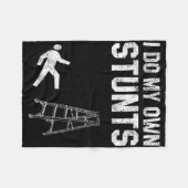 おもしろいはしご秋ギフト壊れた骨手が良く得る フリースブランケット (正面(横))