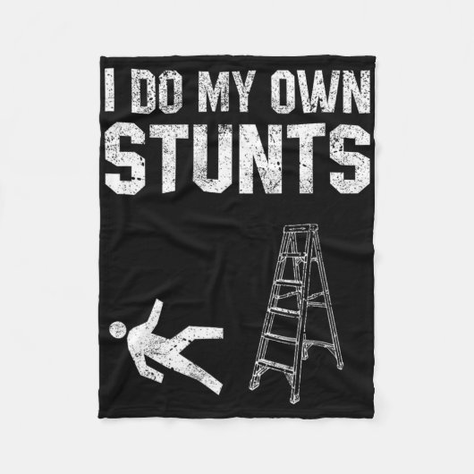 おもしろいはしご秋ギフト壊れた骨手が良く得る フリースブランケット (正面)