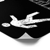 おもしろいはしご秋ギフト壊れた骨手が良く得る ポスター (角)