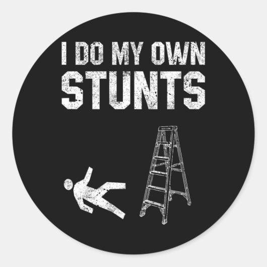 おもしろいはしご秋ギフト壊れた骨手が良く得る ラウンドシール (正面)