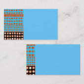 おもしろいはっきりしたとカラフルドットパターンのターコイズ 名刺 (正面/裏面)