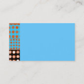 おもしろいはっきりしたとカラフルドットパターンのターコイズ 名刺 (裏面)