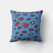 おもしろいはっきりしたと唇のパターン クッション (裏面)